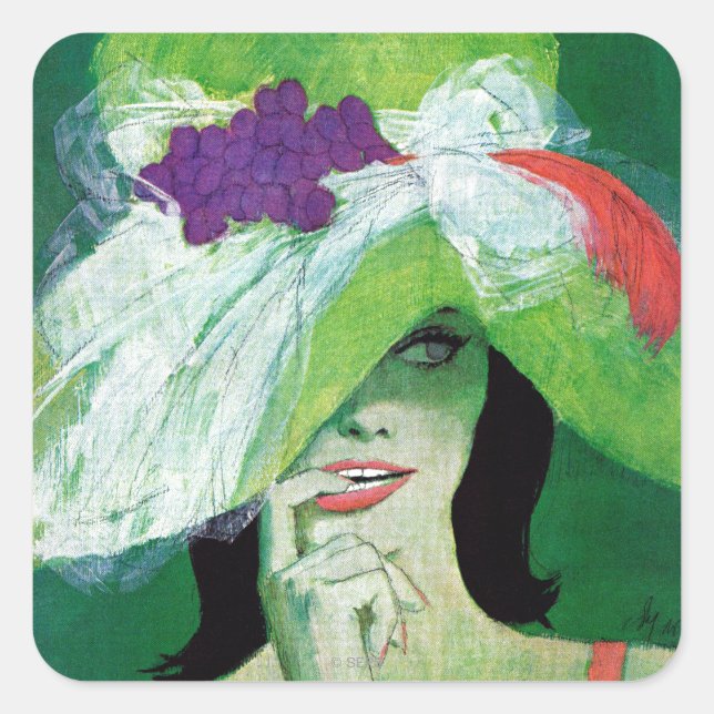 Sticker Carré Regarder l'autre voie (Devant)