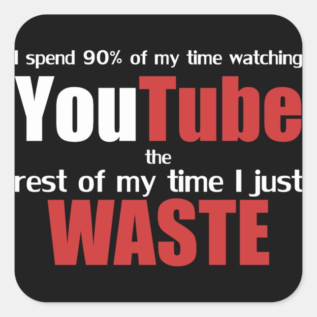 Sticker Carré Regarder YouTube (Devant)