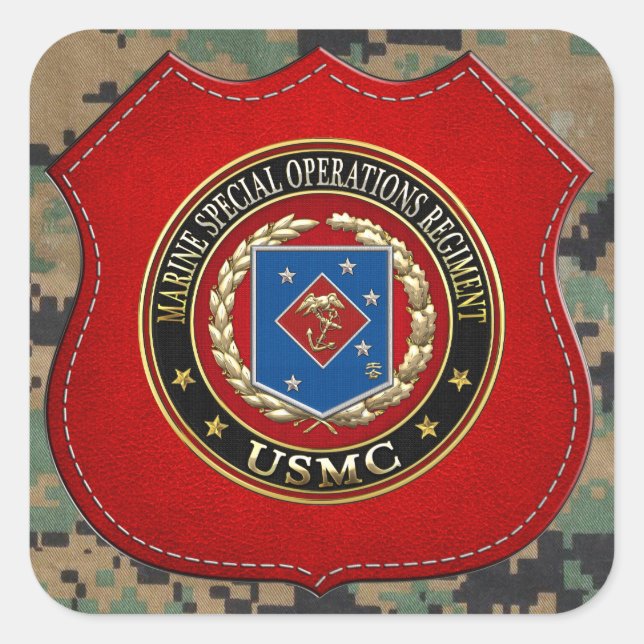 Sticker Carré Régiment d'opérations spéciales marines (MSOR) [3D (Devant)