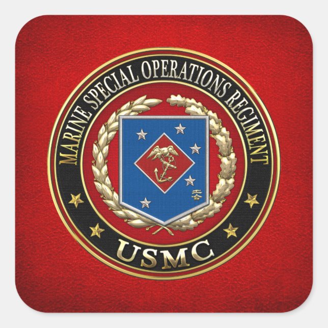 Sticker Carré Régiment d'opérations spéciales marines (MSOR) [3D (Devant)