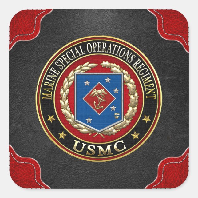 Sticker Carré Régiment d'opérations spéciales marines (MSOR) [3D (Devant)