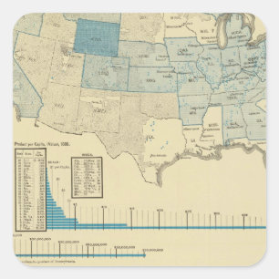 Sticker Carré Régions minières de charbon