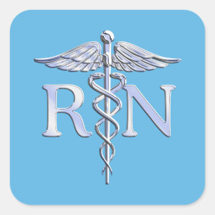 Sticker Carré Regised Nurse RN