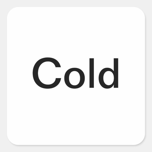 Sticker Carré Réglage de température "froid" Étiquettes/ (Devant)