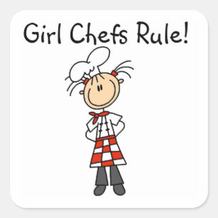 Sticker Carré Règle des chefs filles