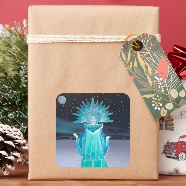 Sticker Carré Reine des neiges (vacances)