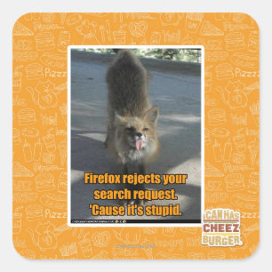Sticker Carré Rejets de Firefox