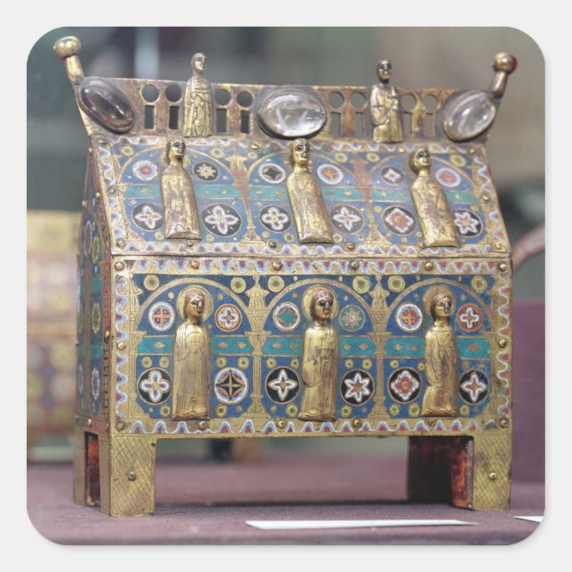Sticker Carré Reliquary Chasse, Limoges, c.1200-50 (Devant)