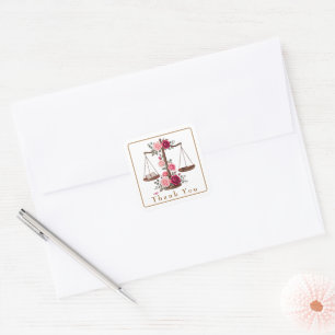 Sticker Carré Remerciement d'avocat