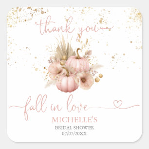 Sticker Carré Remercier Mariage Tomate d'automne Tombe amoureux