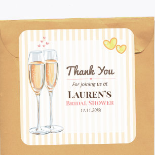 Sticker Carré Remerciment de Mariage Butter Together