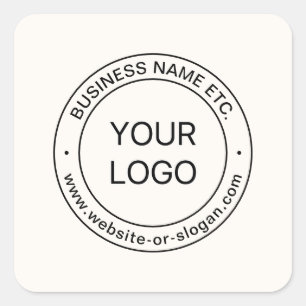 Sticker Carré Remplacement et modification faciles du logo   bla