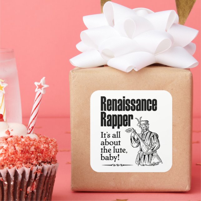 Sticker Carré Renaissance Rapper (Fête)