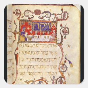 Sticker Carré Repas de Pâque, Espagne du Nord