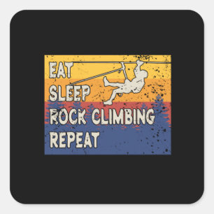 Sticker Carré Répeat de Sleep Rock Climbing