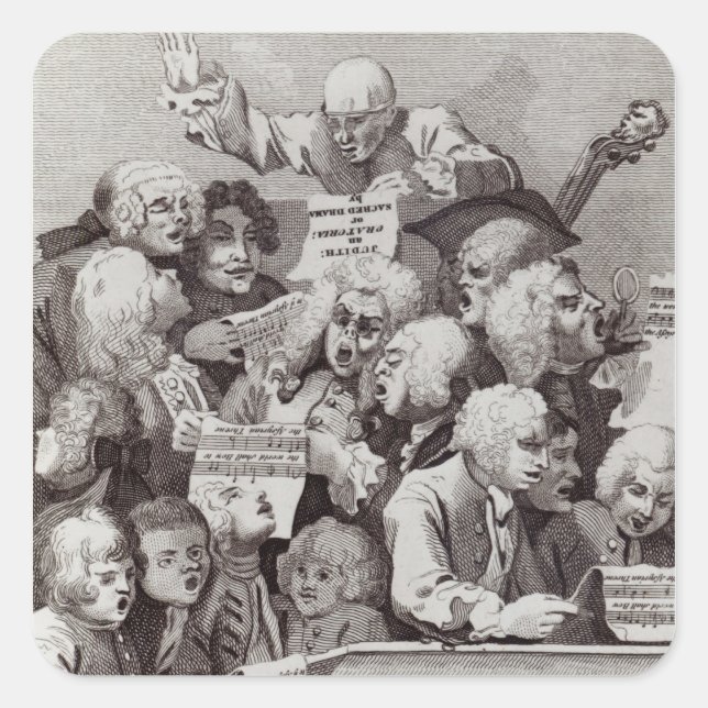 Sticker Carré Répétition de l'Oratorio de Judith, 1734 (Devant)