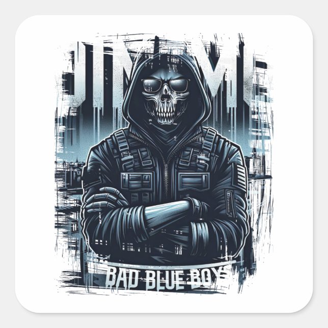 Sticker Carré Representation of Zagreb's passionate ultras (Devant)