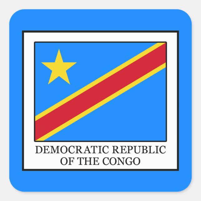 Sticker Carré République démocratique du Congo (Devant)
