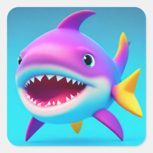 Sticker Carré Requin Bébé