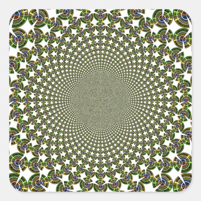 Sticker Carré Requins traditionnels sans fil (Devant)