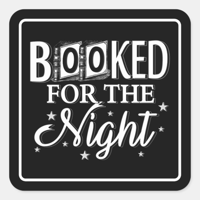 Sticker Carré Réservé Pour La Nuit (Devant)