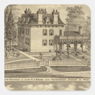 Sticker Carré Résidence agricole du juge RS Brown