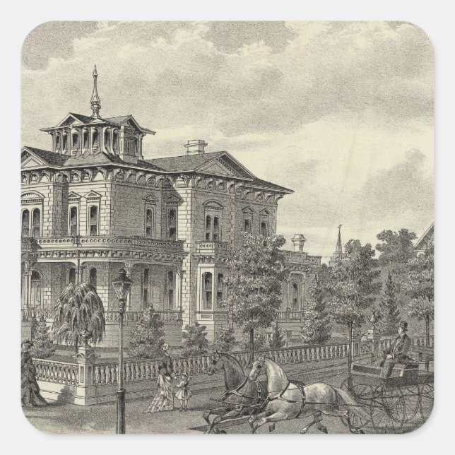 Sticker Carré Résidence Arguello (Devant)