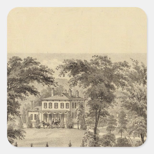 Sticker Carré Résidence de Marshall McDonald (Devant)