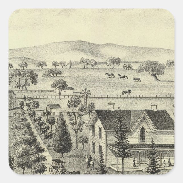 Sticker Carré Résidence de Quinn (Devant)