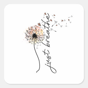 Sticker Carré Respire simplement la sublimation