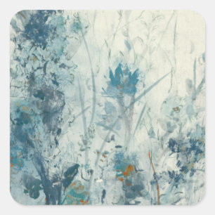 Sticker Carré Ressort bleu