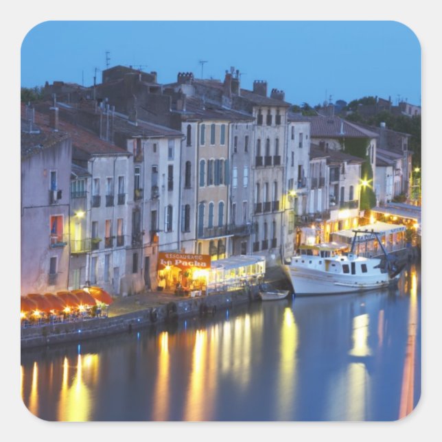 Sticker Carré Restaurants le long de l'Herault. L'Hérault 2 (Devant)