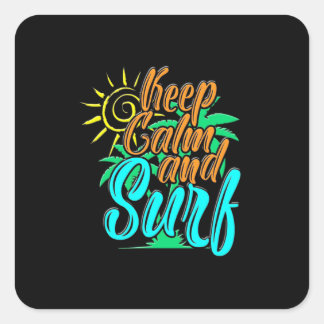 Sticker Carré Restez Calme Et Soufle