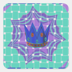 Sticker Carré Restez simple : l'art Motif de la Clarté Royale