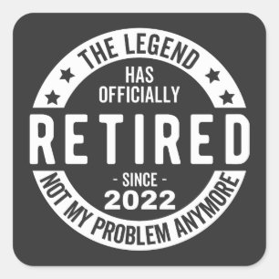 Sticker Carré Retired