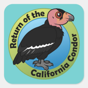 Sticker Carré Retour du Condor de Californie