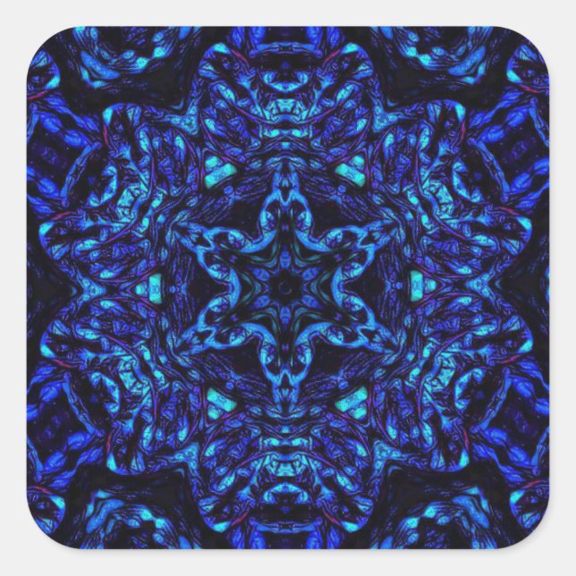 Sticker Carré Retour vers le haut (Devant)