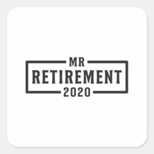 Sticker Carré Retraite 2020 Retraite Grand-père idée cadeau Retr