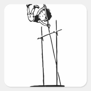 Sticker Carré Rétro chambre forte de Polonais