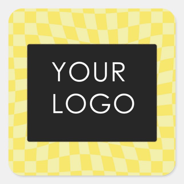Sticker Carré Retro citron jaune pastel Warboard (Devant)