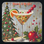Sticker Carré Retro les années 50 Merry Bright Christmas Candy C<br><div class="desc">Bienvenue dans mon monde d'Imaginaires du milieu du siècle ! Les créations de ce magasin sont nées de grandir dans une maison du milieu du siècle avec des parents amoureux de Martini. Écrasez les cocktails. Fusionner les faits avec l'imaginaire dans le milieu du siècle Moderne, Jazz, Rétro Futuriste, Atomique et...</div>