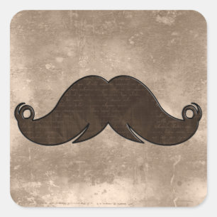 Sticker Carré Rétro moustache de guidon