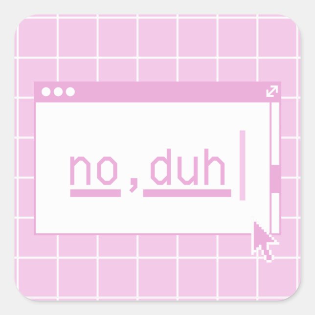 Sticker Carré Rétro Pixel 80 Évident (Devant)