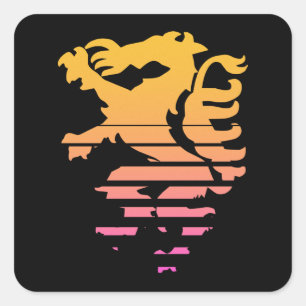 Sticker Carré Rétro Styrie Armoiries de Panther Autriche