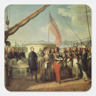 Sticker Carré Réunion b/w Louis-Philippe et Queen Victoria