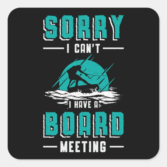 Sticker Carré Réunion du Wakeboard Board Wakeboard Wakeboard (Devant)