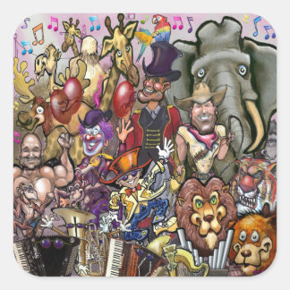 Sticker Carré Rêve de cirque