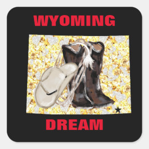 STICKER CARRÉ RÊVE WYOMING