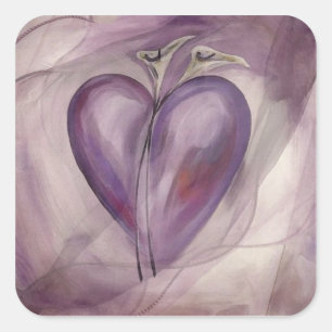 Sticker Carré Révéler l'autocollant cardiaque