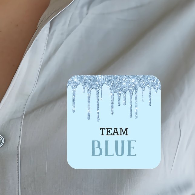 Sticker Carré Révéler le genre Prédictions Blue Boy Parties scin (Créateur téléchargé)